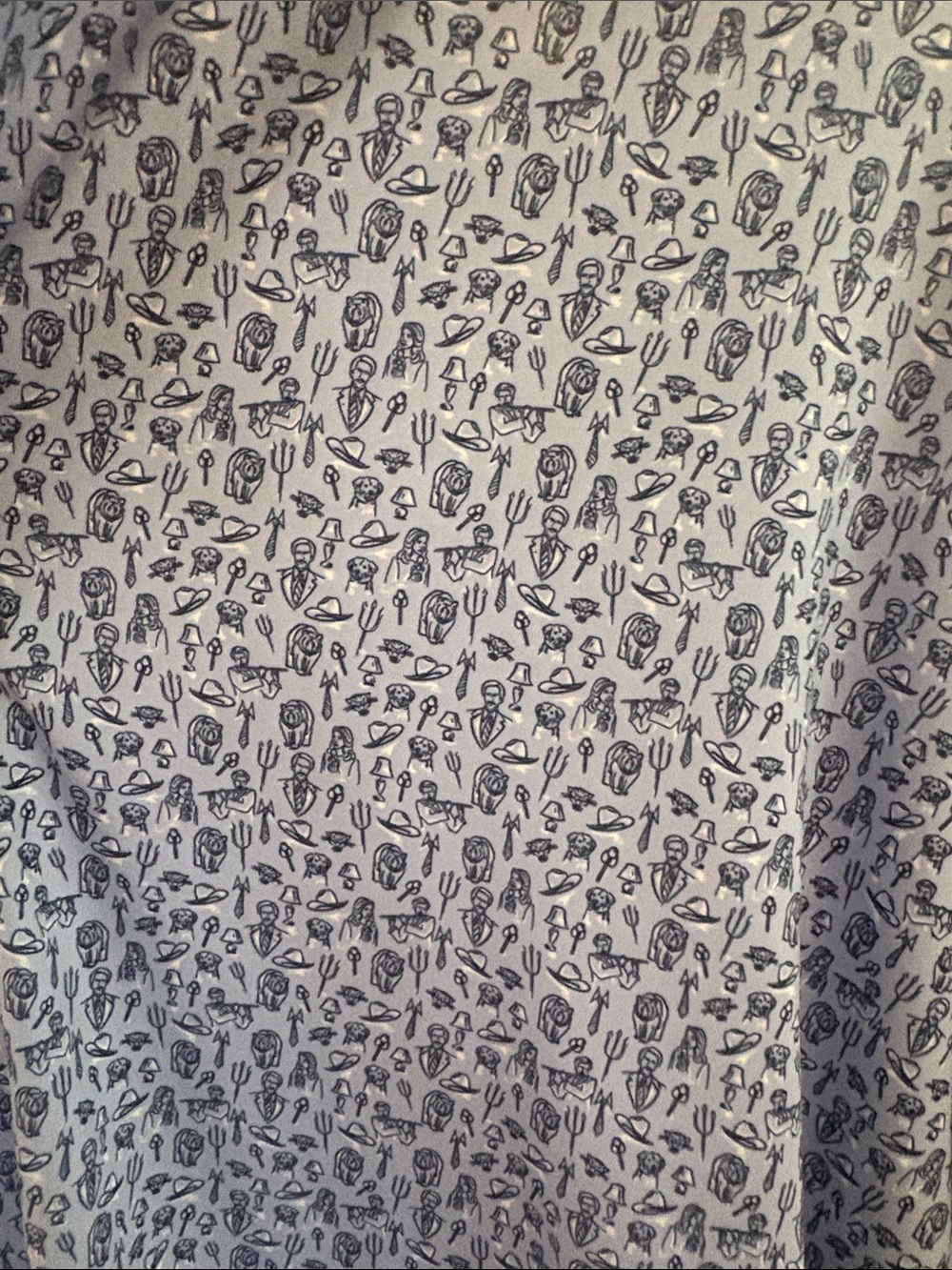 Light blue patterned Men’s polo shirt - Picture 4 of 4